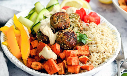Falafel Rice Plate Deluxe
